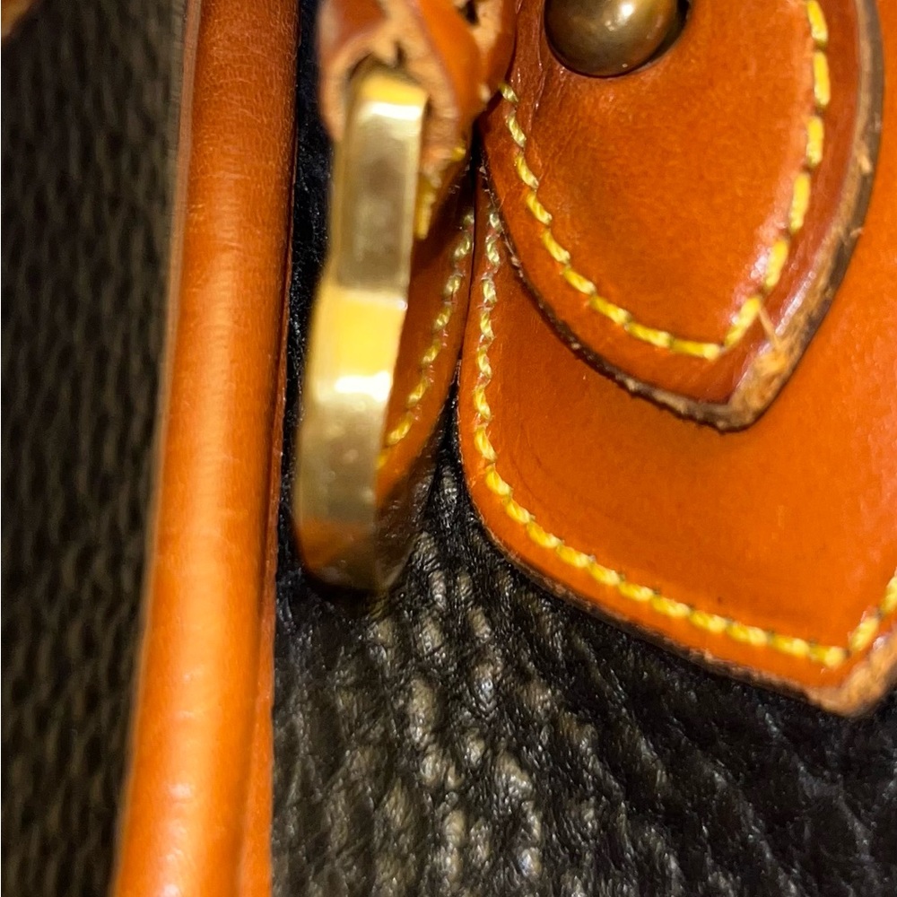 DOONEY & BOURKE Vintage Blue and Leather Shoulder Bag Purse - Picture 9 of 16